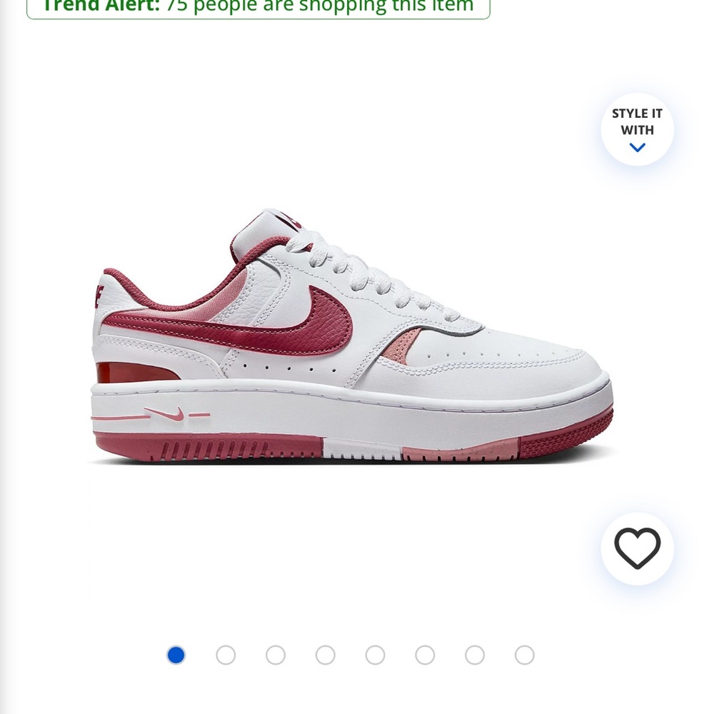 Nike gamma force white/red/medium pink